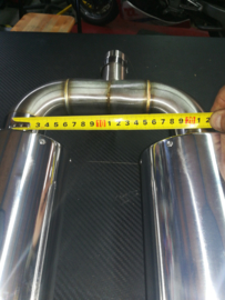 uitlaat linkpipe met/zonder dubbele  dempers