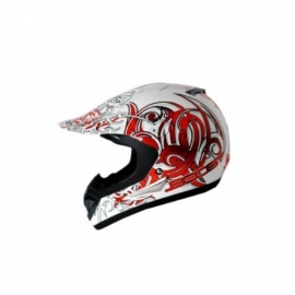 Helm Boost B630 snake wit/rood maat -S-