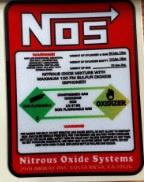sticker  lachgas NOS Nitro  - Racing (L)