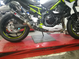 uitlaat Viper (katvervanger)RVS linkpijp orig akra Kawasaki Z900 `17-`20