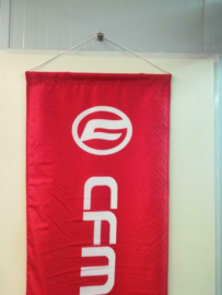 Vlag Banner CFmoto 145cm x 60cm ROOD/WIT (gebr)