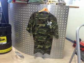 t-shirt camo met opdruk