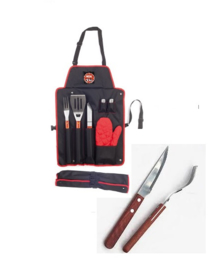 Schort BBQ-set RVS  8 delig NGK