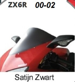 Kuipruit Kawasaki  zx6r 00-02 light smoke satined met Fabbri