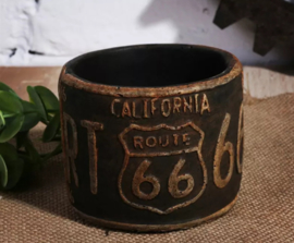 Route 66 Vintage pot / asbak  / bloempot