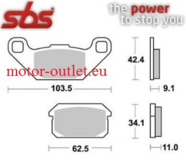 Remblok set SBS 848 si Adly /CPI / PGO / Quadzilla