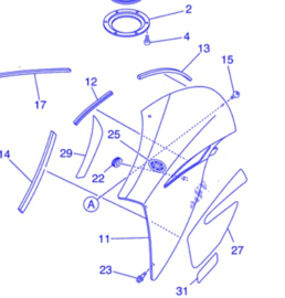 sticker yamaha xt660x foam DAMPER, PLATE 1  5VK-2414H-00