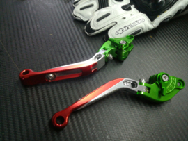 Losse Rem  & Koppelingshendel vervanging - refresment - SET  LINKS & RECHTS CNC aluminium verstelbaar & opklapbaar  ITALIA PANIGALE
