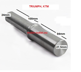 as pin asdoorn enkelzijdige achterbrug TRIUMPH, KTM  27,5mm