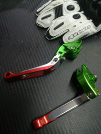 Losse Rem  & Koppelingshendel vervanging - refresment - SET  LINKS & RECHTS CNC aluminium verstelbaar & opklapbaar  ITALIA