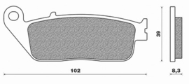 Remblok set nissin 2p-202ns Honda / Suzuki / Triumph / Cagiva