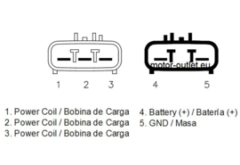 Spanningsregelaar (M) MOSFET:  Polaris Honda Kawasaki Suzuki BMW KTM Ducati Triumph CanAm Yamaha