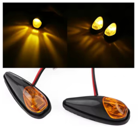 knipperlicht set Beetle Light  Mini zwart/amber