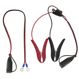 Accu laadsnoer krokodillenbek Shark  met kabel en stekker  IP54 waterbestendig
