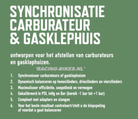 Synchroniseer  vacuüm meter set Profi VGA4 (max 4 cilinders)