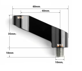 spiegelverhoger adapter verbreder M10 KTM