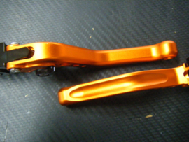 Losse Rem  & Koppelingshendel vervanging - refresment - UNIVERSEEL SET  (L & R) CNC MAT ORANJE