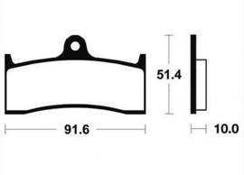 Remblok set NISSIN / BERINGER 6 piston CL2404C55   voor  6zuiger remklauw