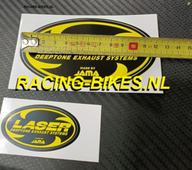 Jama Laser Deeptone Exhaust Systems Stickers, Decals SET