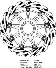 Braking HONDA voorremschijven SET Frixion Wave  CBR1100XX / CB1300