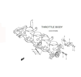 MAP - sensor gasklephuis gsxr750 2006-2007 (gebr)