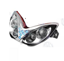 koplamp earox chroom 4 lampen en LEDs