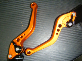 Losse Rem  & Koppelingshendel vervanging - refresment - UNIVERSEEL SET  (L & R) CNC MAT ORANJE