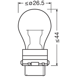 Duplo 3157 Lamp, knipperlamp 12V ,  27/7W Wit