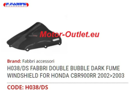 Kuipruit Honda CBR900RR 02-03  dark smoke Fabbri