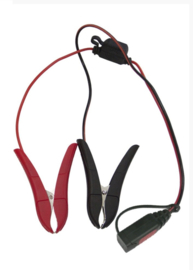 Accu laadsnoer krokodillenbek Shark  met kabel en stekker  IP54 waterbestendig