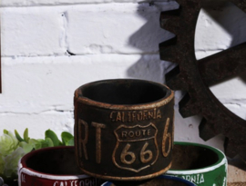 Route 66 Vintage pot / asbak  / bloempot