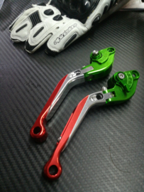 Losse Rem  & Koppelingshendel vervanging - refresment - SET  LINKS & RECHTS CNC aluminium verstelbaar & opklapbaar  ITALIA PANIGALE