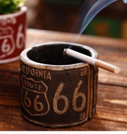 Route 66 Vintage pot / asbak  / bloempot