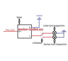 relais  KNIPPERLICHT  12V  Universeel 3 pin 18/23W