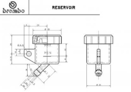 Reservoir 15ml Brembo schuin Smoke