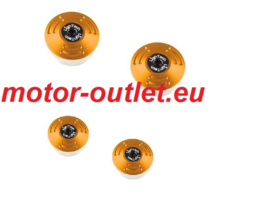 LIGHTECH Frame Plug Set Gold Ducati Hypermotard 22 & 28mm (4 pieces)