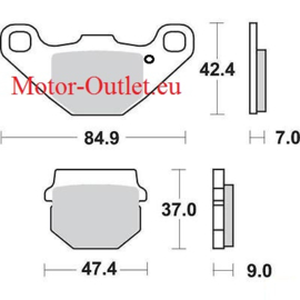 Remblok set kawasaki / TGB ATV EBC SFA 514038