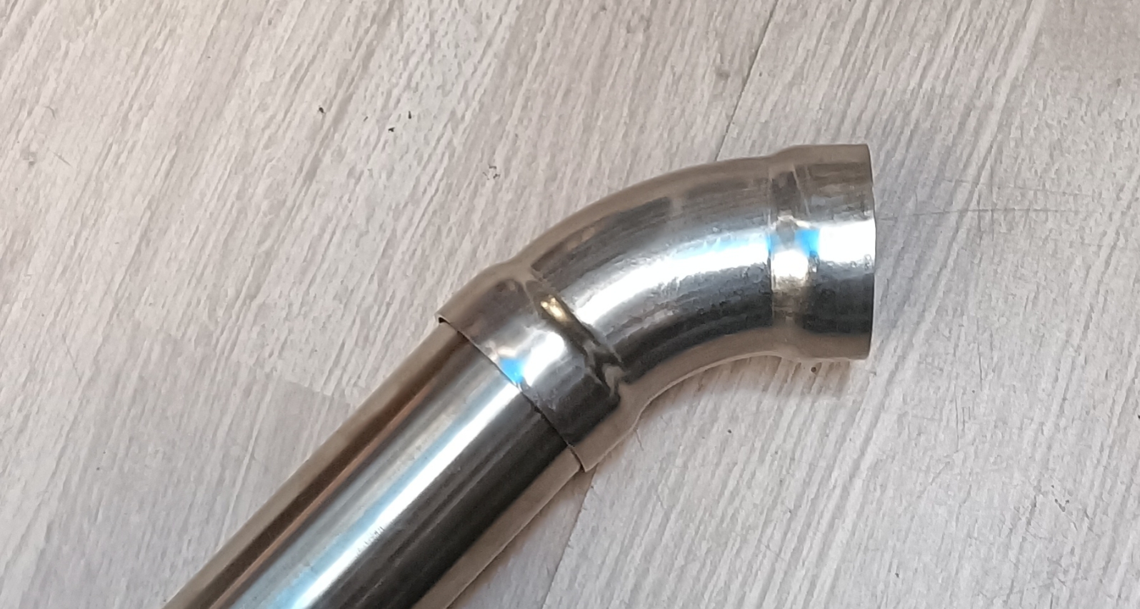 uitlaat bocht  45°,   Ø  51 mm , RVS