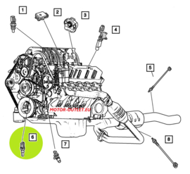 Dodge  RAM Coolant water  temperatuur sensor RAM1500 2500 3500
