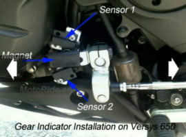 Gear indicator Versnellings indicator blauw UNIVERSEEL (werkt altijd, op oud en nieuw)