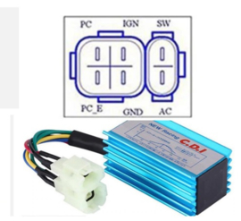 CDI unit 6pin Tuning / race CDI 50 t/m 150cc