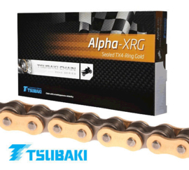 ketting Tsubaki Alpha-XRG MX  - 520 TX-4 gold klink & vissluiting 116links tot 120pk