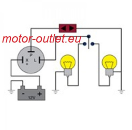 relais  KNIPPERLICHT  12V  Universeel 3 pin 18/23W