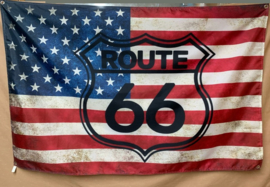 Vlag USA - Route 66 L (90x60cm)