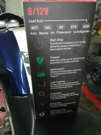 acculader SHARK CN-4000,  IP54 waterdicht, 4A (6V & 12V accu`s van 1,2Ah-130Ah) 