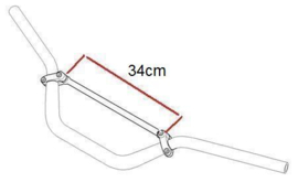 stuurbrace 34cm aluminium zwart