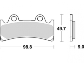 Remblok set Triumph / Yamaha SBS683RS  