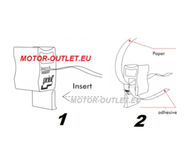 Wheel striping licht rood  7mm Reflecterend