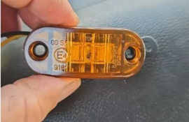 Zijmarkering /  knipperlicht Amber LED E4-keur (set)
