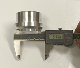 uitlaat Viper ALU 50mm naar 54mm  verloop dempermaat